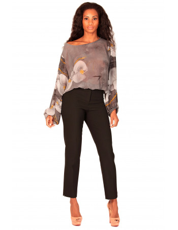 Blusa de chiffon seda con estampado by Zumi Atelier