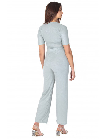 Conjunto pantalon y blusa punto verde pastel by Zumi Atelier 2