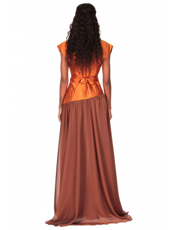 Vestido largo noche naranja by Zumi Atelier 2