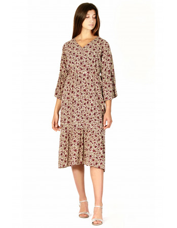 Vestido tonos tierra by Zumi Atelier